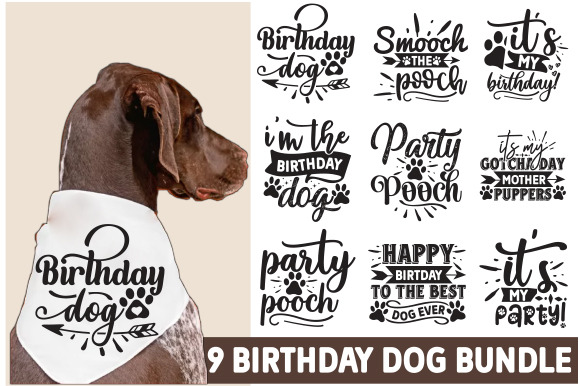 Birthday dog svg, birthday dog bandana, dog birthday svg, funny dog bandana svg, dog life svg, dog bandana svg bundle, dog mom, dog png t shirt template