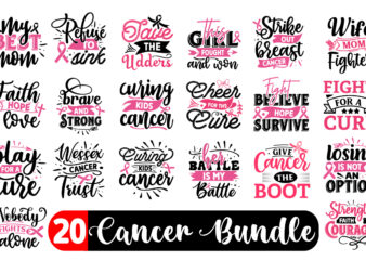 Breast Cancer SVG Bundle, Cancer SVG, Cancer Awareness, Instant Download, Ribbon svg,Breast Cancer Shirt, cut files, Cricut, Silhouette t shirt template
