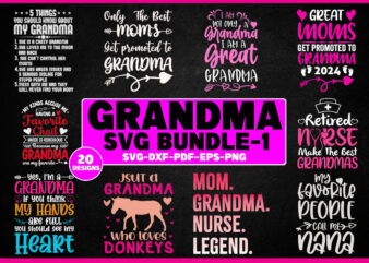 Funny Grandma Svg Bundle T-shirt Design