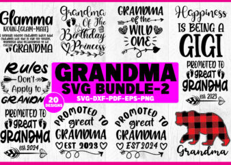 Funny Grandma Svg Bundle 2 T-shirt Design