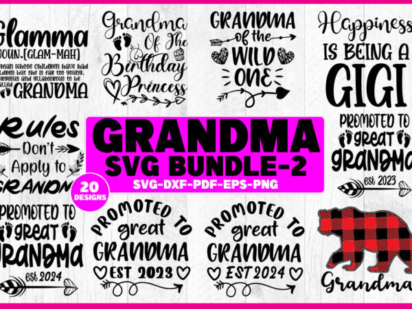 Funny grandma svg bundle 2 t-shirt design