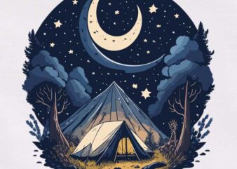 Camping Night tshirt design