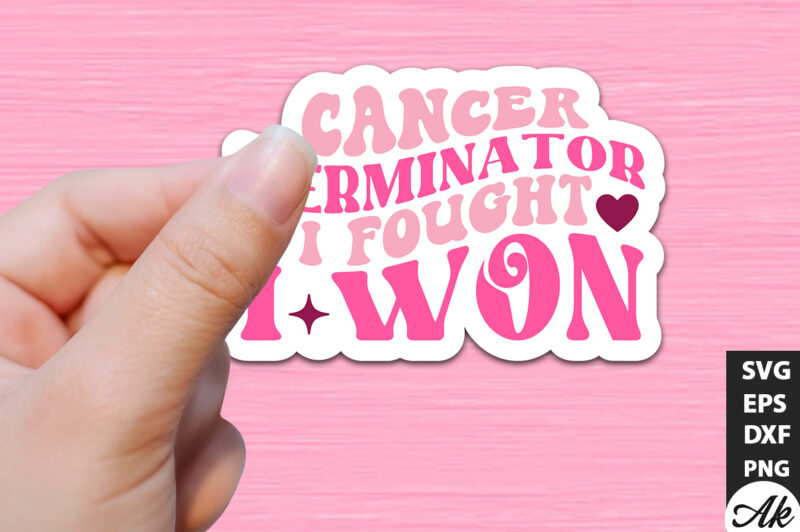 Cancer terminator i fought i won Retro Stickers