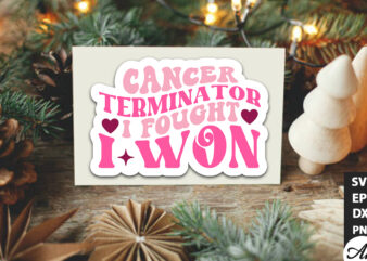 Cancer terminator i fought i won Retro Stickers