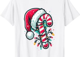 Candy Cane Crew Christmas Lights Family Matching Xmas T-Shirt