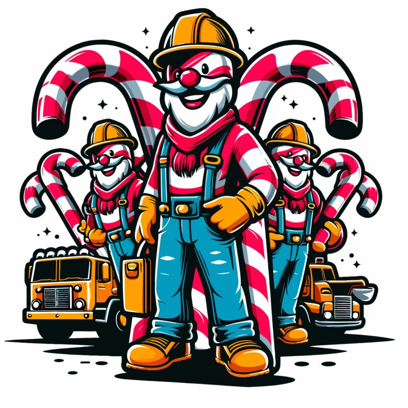 Candy Cane Construction Crew