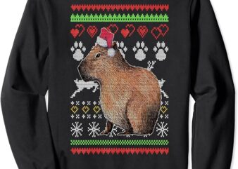 Capybara Santa-Claus Ugly Christmas Holiday Sweatshirt
