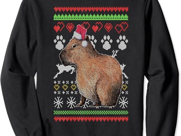 Capybara santa-claus ugly christmas holiday sweatshirt