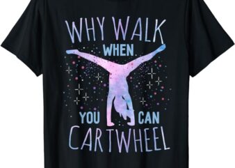 Cartwheel Gymnast Girl T-Shirt Classic Fit, Tie-Dye, Short Sleeve – Black