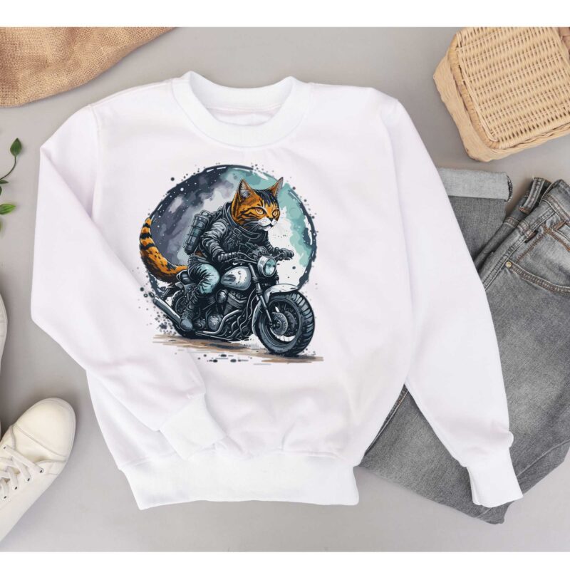 Cat Riding Motorcycle