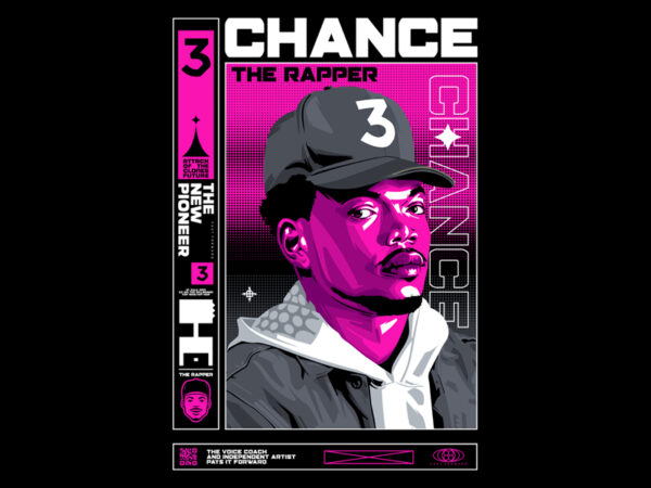 Chance the rapper t shirt vector file
