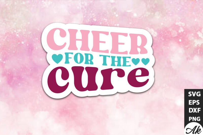 Cheer for the cure Retro Stickers