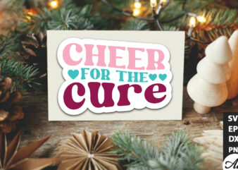 Cheer for the cure Retro Stickers