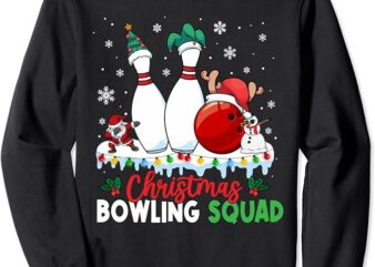 Christmas Bowling Squad Dabbing Santa Funny Christmas Pajama Sweatshirt