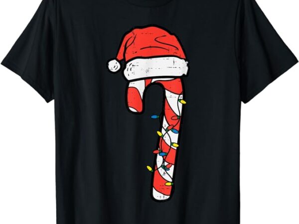 Christmas candy cane santa xmas kids toddler youth women men t-shirt