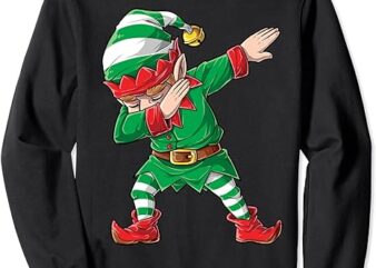 Christmas Dabbing Elf Squad Boys Men Xmas Family Matching Sweatshirt