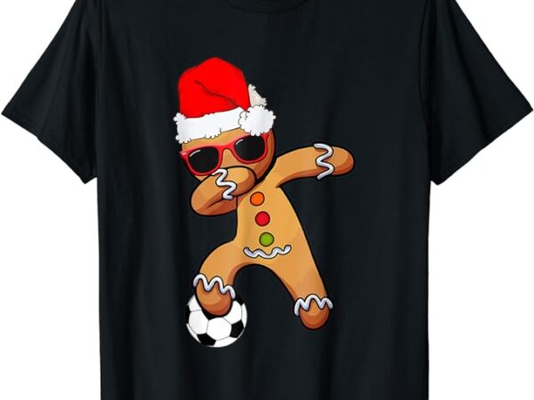 Christmas dabbing gingerbread soccer funny xmas men boys t-shirt Christmas dabbing gingerbread soccer funny xmas men boys t-shirt