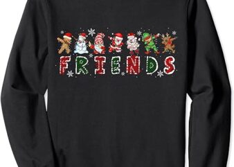 Christmas Friends Squad Funny Christmas Santa Dabbing Sweatshirt