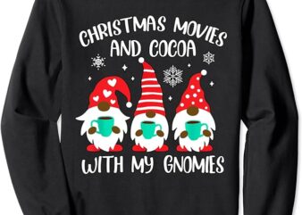 Christmas Movies With My Gnomies African American Gnome Sweatshirt