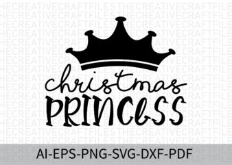 Christmas Princess t shirt vector file