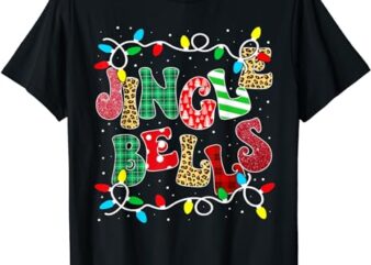 Christmas Red Plaid Jingle Bells Christmas Family Pajama T-Shirt