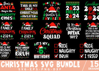 Christmas svg bundle, merry christmas svg, christmas print template, christmas svg files for cricut, christmas cut files, funny christmas