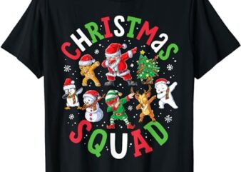 Christmas Squad Santa Dabbing Elf Family Matching Pajamas T-Shirt