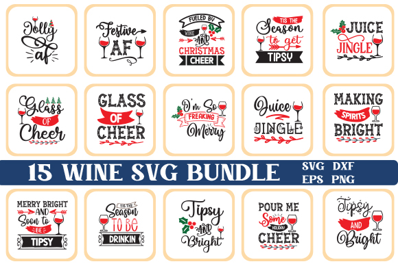 Christmas wine svg bundle, funny wine bundle, drinking quotes christmas cut files gift bags svg, wine svg, christmas wine bag, holidays t shirt vector file