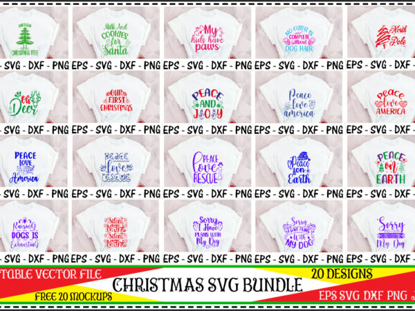 Christmas svg bundle t shirt vector file