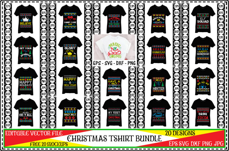 Christmas tshirt bundle