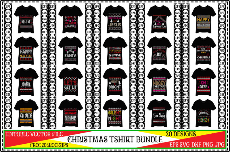 Christmas tshirt bundle