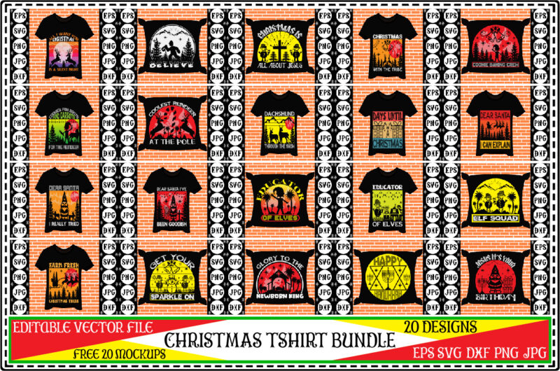 Christmas tshirt bundle