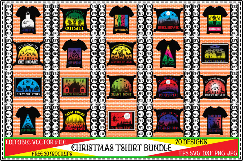 Christmas tshirt bundle