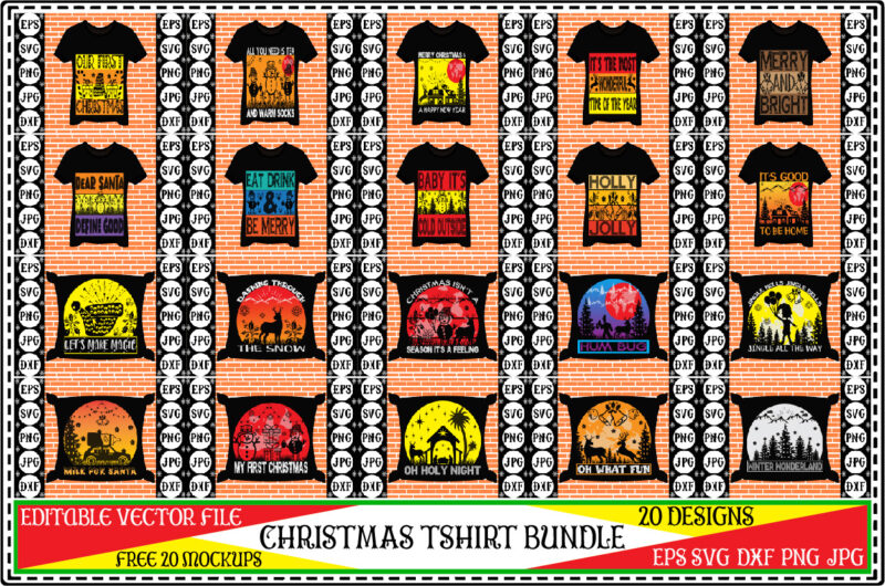 Christmas tshirt bundle