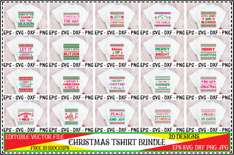 Christmas tshirt bundle