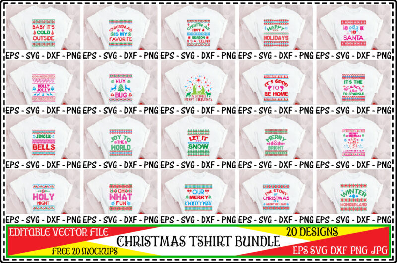 Christmas tshirt bundle