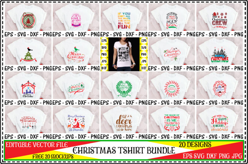 Christmas tshirt bundle