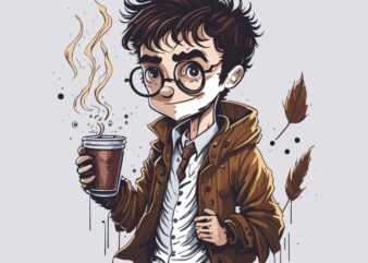 Coffe Harry Potter t shirt vector file