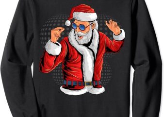 Cool Santa Claus Christmas Party Outfit Women And Men Sweatshirt