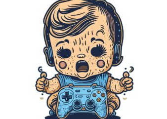 Baby Playing A Game Pad
