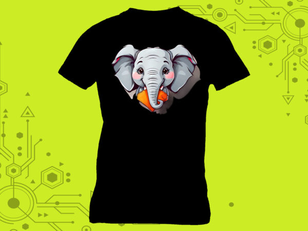 Pocket-sized elephant ,tailor-made for print on demand websites. perfect for a variety of creative ventures, including art prints, t-shirts
