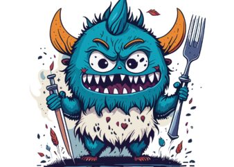 Cute Monster t shirt vector file