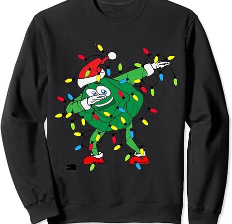 Dabbing brussels sprouts christmas t-shirt for kids boys men sweatshirt