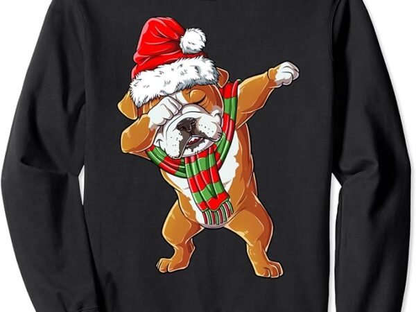 Dabbing english bulldog santa christmas gifts kids boys xmas sweatshirt Dabbing english bulldog santa christmas gifts kids boys xmas sweatshirt
