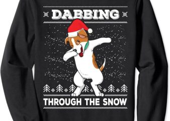 Dabbing Jack Russell Terrier Santa Claus Christmas Dab Dance Sweatshirt