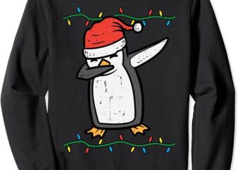 Dabbing Penguin Dab Xmas PJs Christmas Boys Kids Youth Girls Sweatshirt