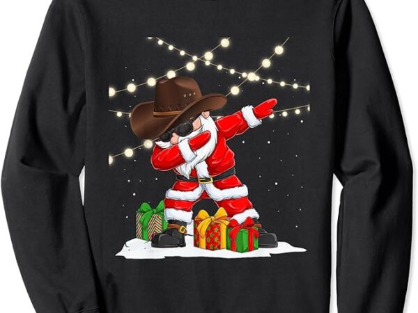 Dabbing santa claus christmas hat funny xmas pajamas family sweatshirt