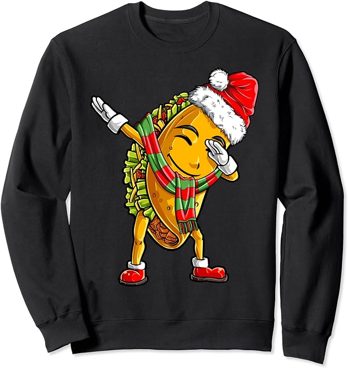 Dabbing Santa Elf Friends Ugly Xmas Sweater Boys Girls Kids Sweatshirt 1