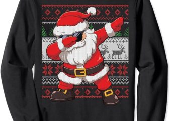 Dabbing Santa Funny Ugly Christmas Boys Sweatshirt