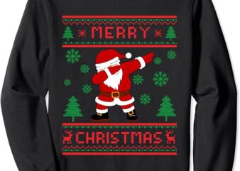 Dabbing Santa Ugly Sweater Christmas Kids Xmas Sweatshirt